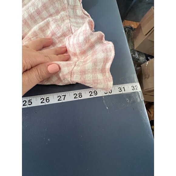 Pink Gingham Ruffled Smocked Dress By Mable Small Cottacore feminine - Picture 4 of 8